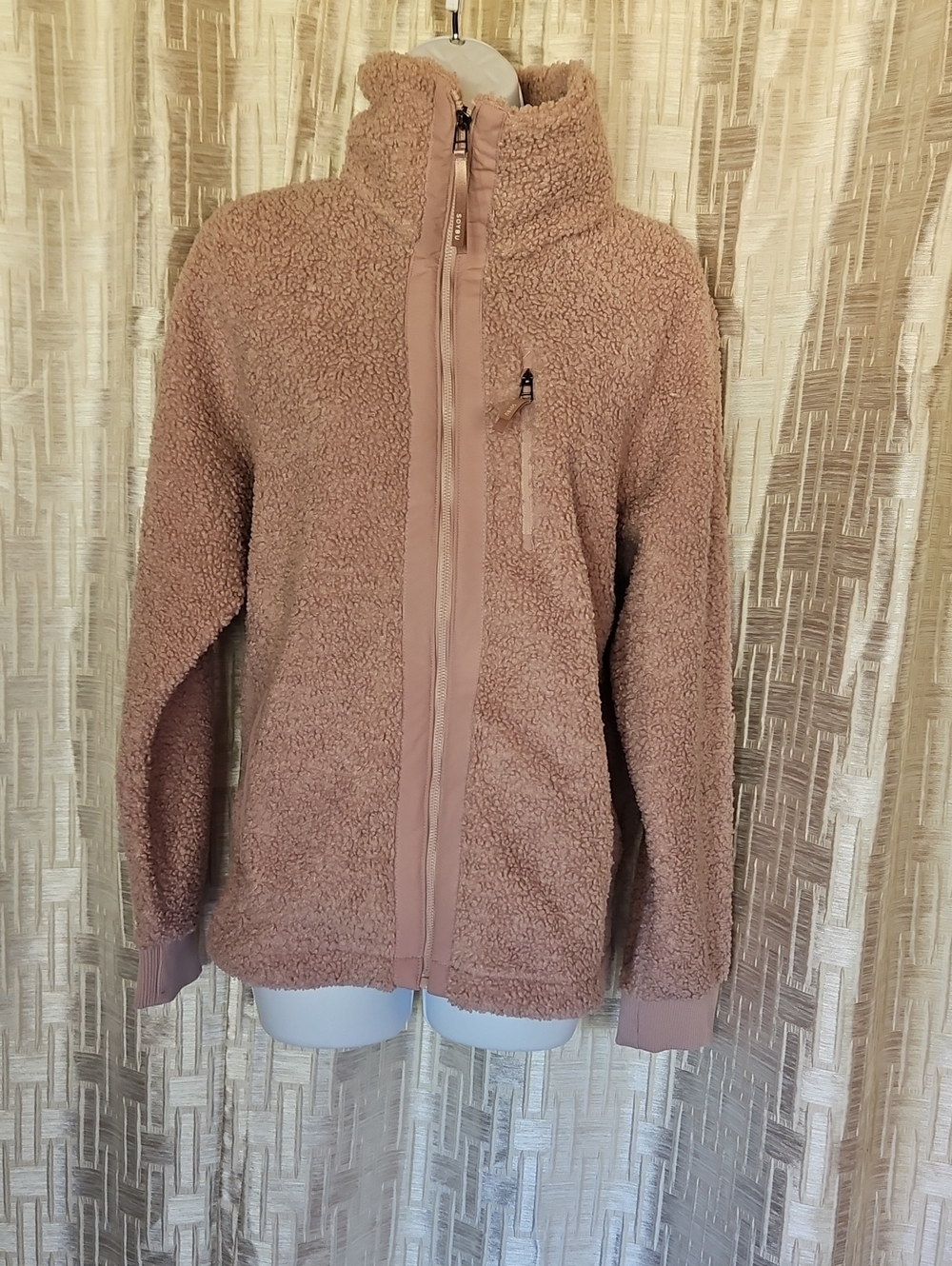 Soybu Dusty Rose Sherpa Zip Jacket
